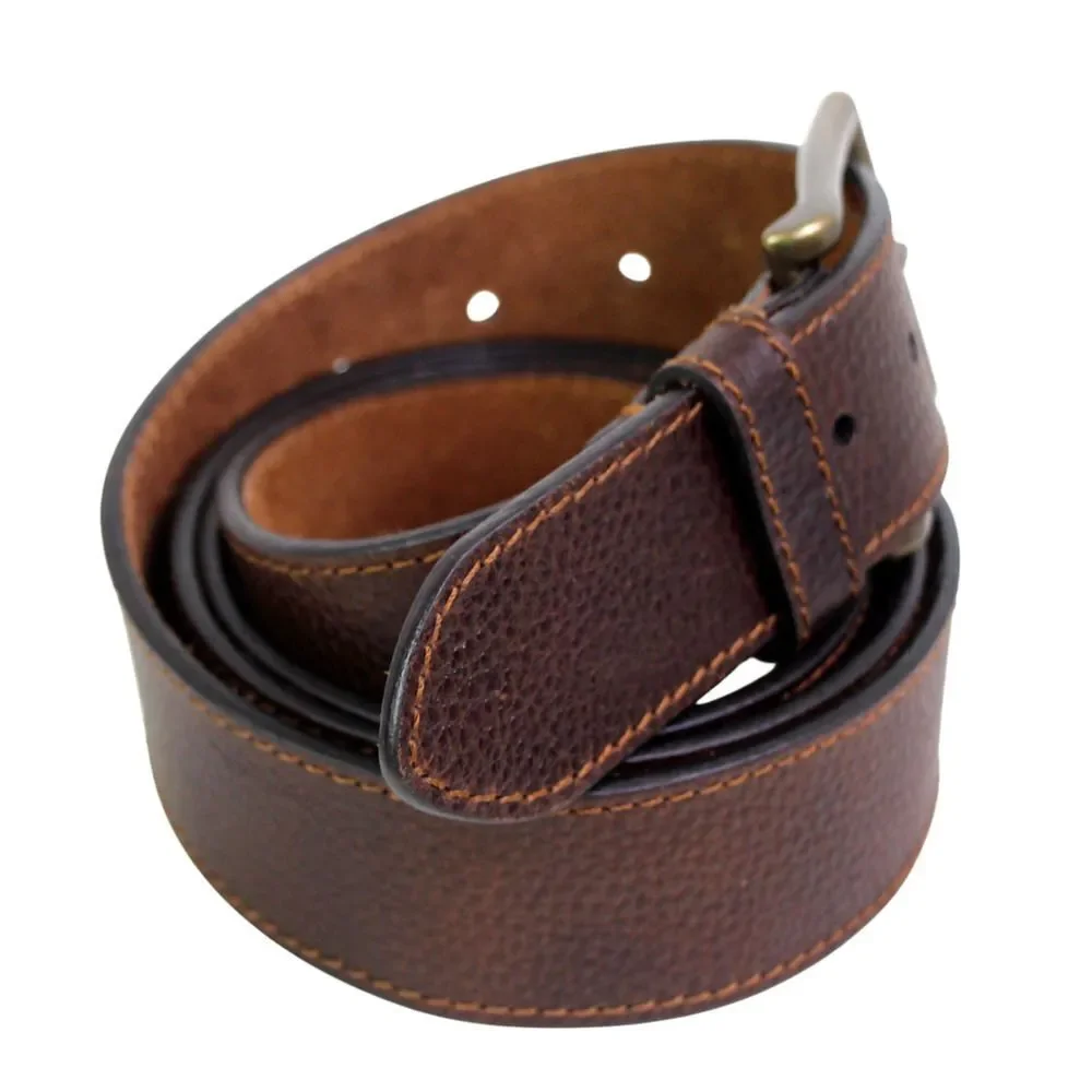 India PEBBLED BROWN GENUINE LEATHER 1.5